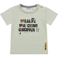 Dirkje T-shirt T-shirt ss met tekst lichtgroen Jongens Katoen Ronde hals - 62