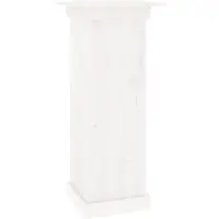 vidaXL Bloemenstandaard 40x40x90 cm massief grenenhout wit