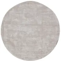 MUST Living Carpet La Belle round small,Ø150 cm, light grey, 100% viscose (Grijs, 150x150 diameter: 150cm)