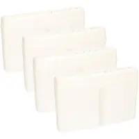 Excellent houseware Radiator bak - 4x - waterverdampers/luchtbevochtigers - wit - kunststof - 19 x 13 cm - Luchtbevochte