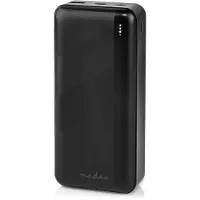 Nedis Powerbank | 32000 mAh | 2.4 / 3.0 / 3.25 A | Outputs: 2 | Output: 1x USB-A / 1x USB-C | Inputs: 1x Micro USB / 1x USB-C | PD3.0 45W / PD3.0 65W | Lithium-Polymeer - UPBK65W30000BK
