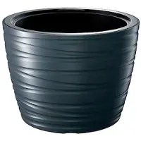 Prosperplast Plantenpot/bloempot Amazing - buiten/binnen - kunststof - antraciet - D47 x H35 cm - Plantenpotten