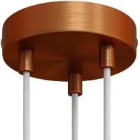 Creative Cables 3 Gats Plafondroos Kit Brushed Copper