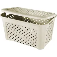 Tontarelli Arianna 45l Rechthoekig Polypropyleen (PP) Beige wasmand