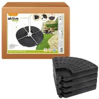Aktive 4-piece Round Refillable Parasol Foot Zwart 48 x 48 x 7.5 cm
