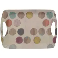 Creative Tops Retro Spot Large Luxury Handled Tray Beige
