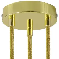Creative Cables 3 Gats Plafondroos Kit Brass