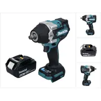 Makita Boormachine + slagboor, DTW 700 G1 Accu-slagmoersleutel 18 V 700 Nm 1/2" XPT Borstelloos + 1x oplaadbare accu 6.0 Ah - (Oplaadbare batterij)