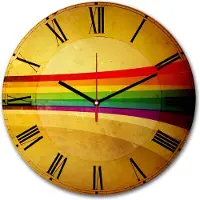 Opviq , model 3030MS-HMA6114, Bunt, wandklok, 30 cm, 100% MDF (dikte: 5 mm)