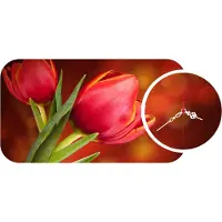 Opviq , YMS-HMA5128, Bunt, Wandklok, 68 x 32 cm, 100% MDF (dikte: 3 mm)