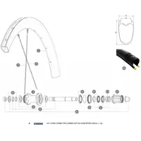 Mavic Cosmic Pro Carbon Ust Disc 650b Achterste Linker Spaken 12 Eenheden
