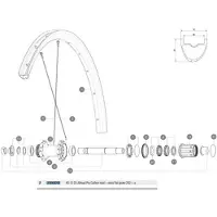 Mavic Allroad Pro Carbon Sl R+ 650b Achterste Rechter Spaken 12 Eenheden