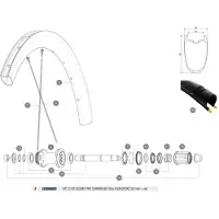 Mavic Cosmic Pro Carbon Ust Disc 650b Achterste Rechter Spaken 12 Eenheden