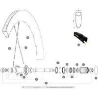 Mavic Comete Pro Carbon Sl T Achterste Linker Spaken 10 Eenheden