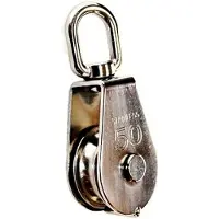 Goldenship Draaibare Oogkatrol Met Enkele Schijf Zilver 8 mm