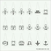 Blue Sea Systems Kit Met Identificatielabels Voor Pictogramcircuits Wit