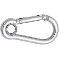 Talamex Karabijnhaak met oog en borgbrug rvs 120mm