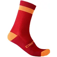 Castelli Alpha 18 Sokken Rood / Oranje || Maat: 36-39