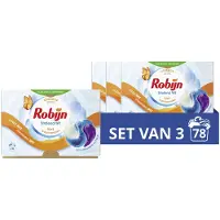 Robijn Wasmiddel - 3-in-1 Wascapsules - Stralend Wit - 3 x 26 stuks - 78 Wasbeurten - Voordeelverpakking