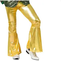 Generik - Goudkleurige discobroek voor mannen - M / L - Carnavalsbroek