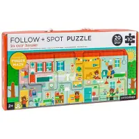 Petit Collage Puzzel Huis - kleurrijk kartonnen speelgoed voor kinderen