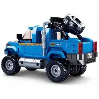 Sluban Model Bricks F350 Off Road Truck Construction Game 363 Pieces Zilver