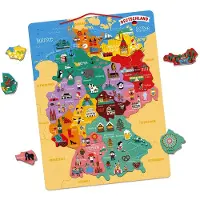 Janod - Magnetische kaartpuzzel van Duitsland - JURATOYS