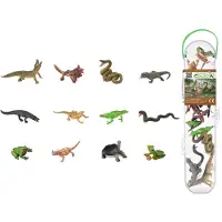 Collecta Figurine Mini Set - 12 Reptielen En Amfibieën - Reptielen - Handgeschilderd - Miniatuur