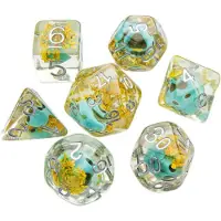 GameGenic Dobbelstenen Embraced Green Skull RPG Set (7ST) - Accessoires