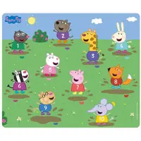 Pipsa Possu Peppa Pig FSC Houten Puzzel - - 10 Stukken - Vormenpuzzel met Kleuren - Vanaf 2 Jaar