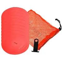 Precision veldmarkering rond 21 cm rubber rood 10 stuks
