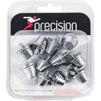 Precision voetbalnoppen Alloy 13/16 mm legering zilver 12 stuks