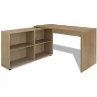 vidaXL Eettafel 140x80x75 cm eikenkleurig