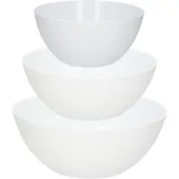 Forte Plastics Kommetjes/schaaltjes - 11x stuks - Dessert/ontbijt - Kunststof - Wit - Kommetjes