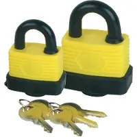 BRÜDER MANNESMANN Hangslot met 3 sleutels - set van 2 - 30/50 mm - messing - waterdicht - kofferslot - Hangsloten