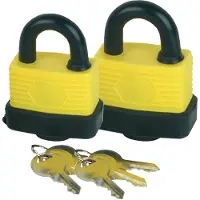 BRÜDER MANNESMANN Hangslot met 3 sleutels - set van 2 - 30/40 mm - messing - waterdicht - kofferslot - Hangsloten