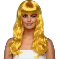 Boland Pruik lang haar chique geel