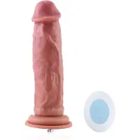 Hismith Premium Dildo Vibrerend inclusief Afstandsbediening 23 CM KlicLok Beige
