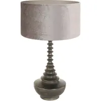Anne Light & Home Bois LED Tafellamp | 1x E27 40W | Dimbaar | Zilver/Zwart