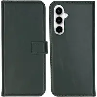 Selencia Echt Leren Bookcase voor de Samsung Galaxy A55 - Groen