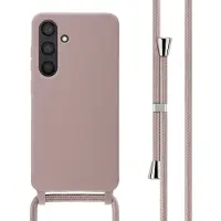 IMoshion Siliconen hoesje met koord voor de Samsung Galaxy S24 - Sand Pink