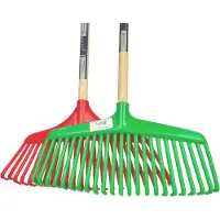 Synx Tools Bladhark 23 tanden - Blauw/Groen - hark - Incl. steel 120 cm