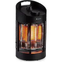 Blumfeldt Klarstein Infraroodverwarming, Terrasverwarmer voor binnen met 360° oscillatie, Veilige elektrische verwarming, Energiezuinige verwarming met IPX4, Terras-terrasverwarmer, 700 W