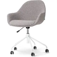 Nolon Nout-mae bureaustoel bouclé wit onderstel
