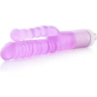 Auxfun Dubbele geribbelde 3XLR dildo voor voor Auxfun Basic Seksmachine