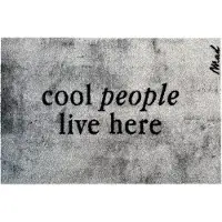 Mad About Mats - Bettie - deurmat - cool people live here - schoonloop/scraper - wasbaar - 50x75cm