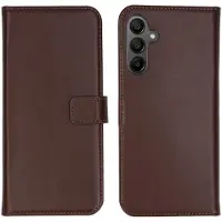 Selencia Echt Leren Bookcase voor de Samsung Galaxy A15 (5G/4G) - Donkerbruin