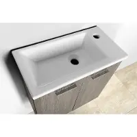 Aqualine Zuno keramische fontein voor meubel 50x25cm wit glans