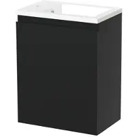 Maxaro Modulo Pico Toiletmeubel met wastafel | 40 cm Mat zwart Greeploos front Mineraalmarmer