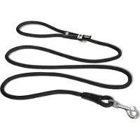 Curli Stretch Comfort Leash Zwart - Hondenriem - 180x1 cm Rond Nylon Ø 10 Mm